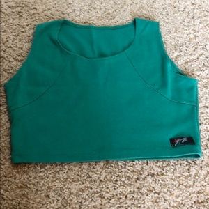 Green crop top